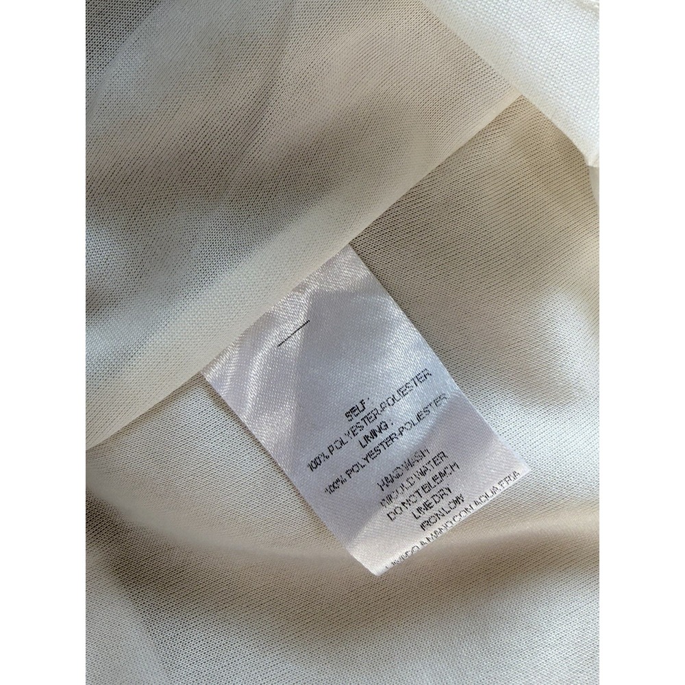 & Merci Ivory Tiered Shirt Dress Medium Boho Button Front Maxi Lined Pockets - Picture 7 of 9